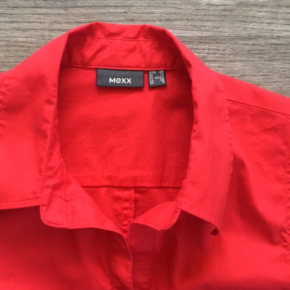 Mexx - Sleeveless Collared Cotton Dress - Red - Picture 2 of 5